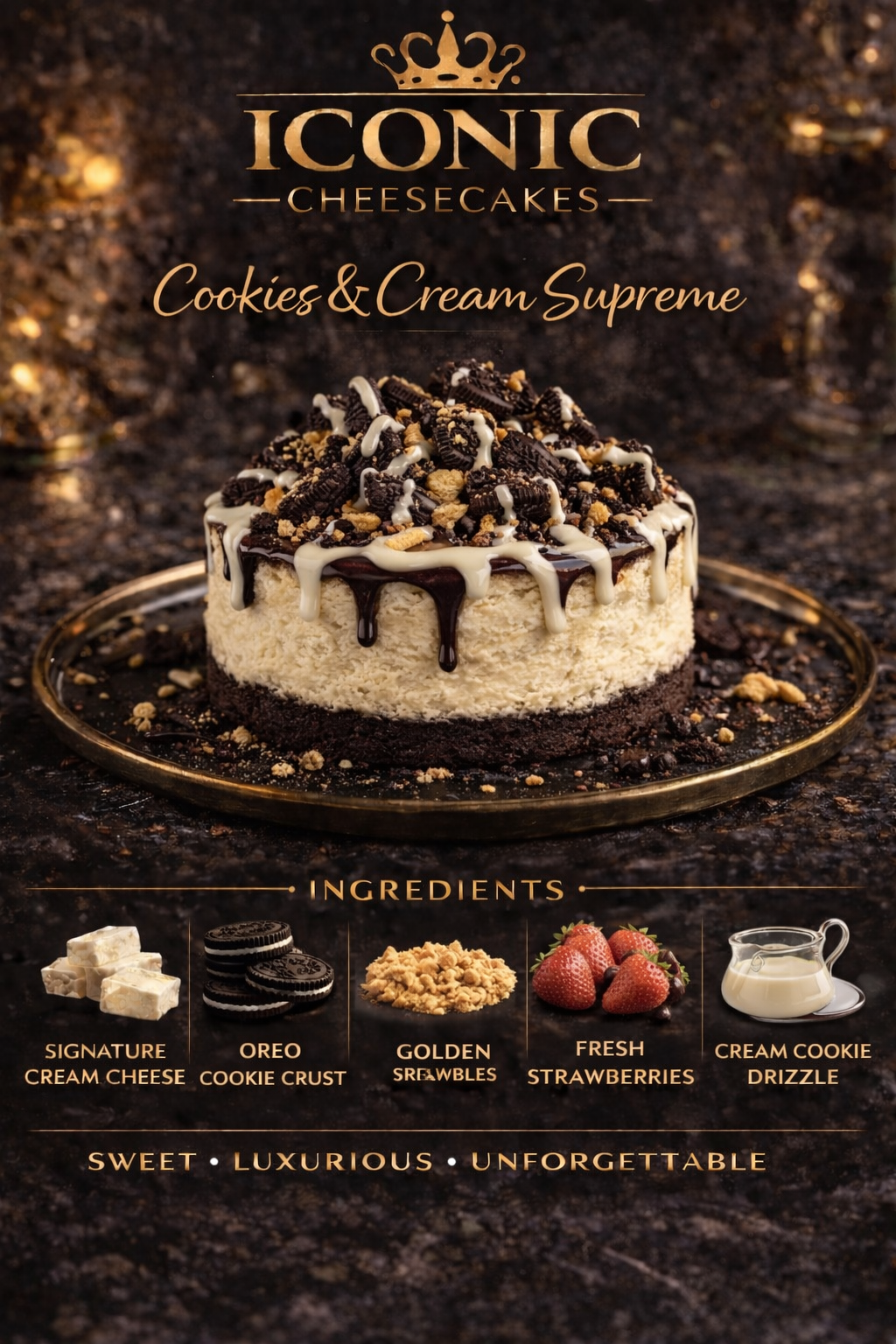 Cookies & Cream Supreme- 4” Cheesecake