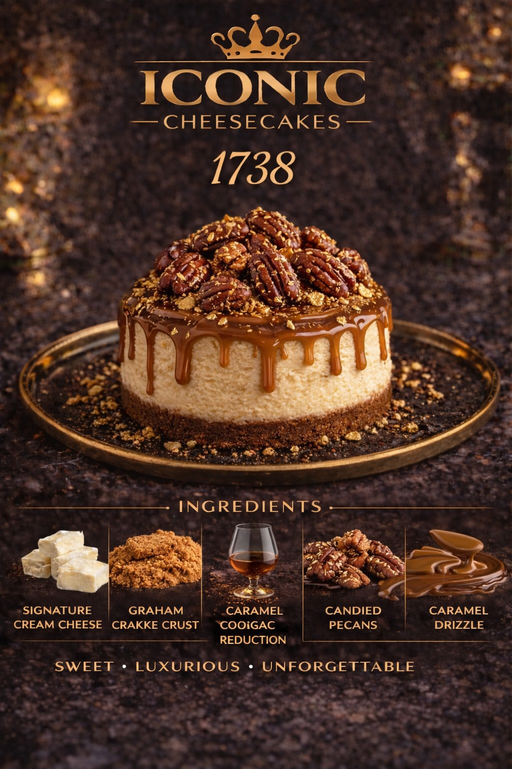 1738-4” Cheesecake-Cognac Infused