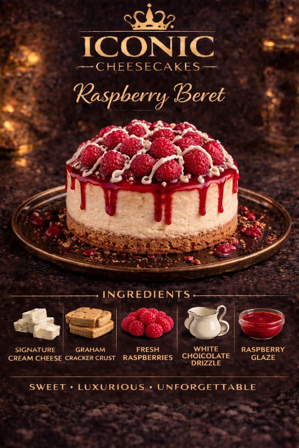 Raspberry Bert- 4” Cheesecake