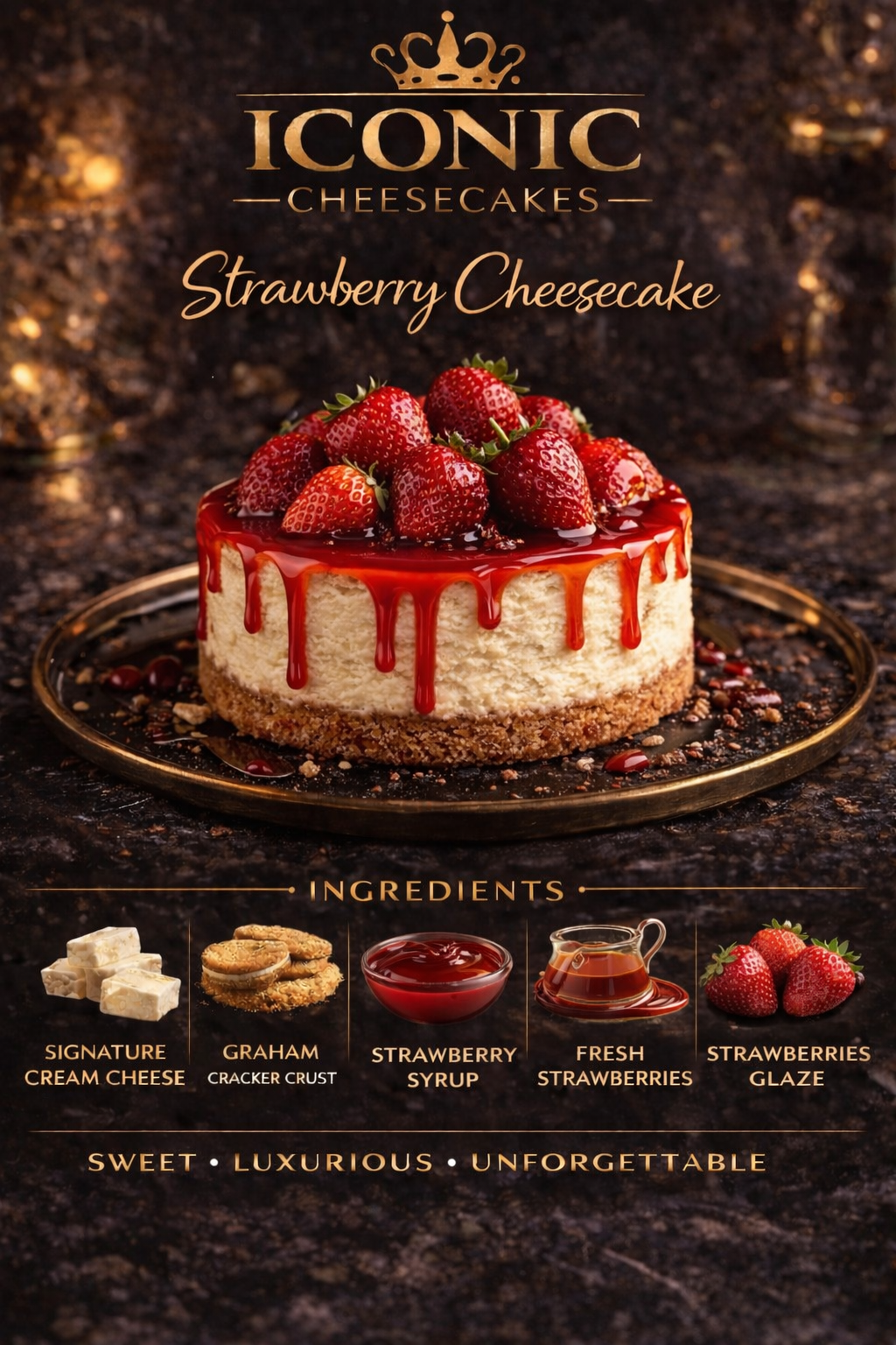 Strawberry 4” Cheesecake