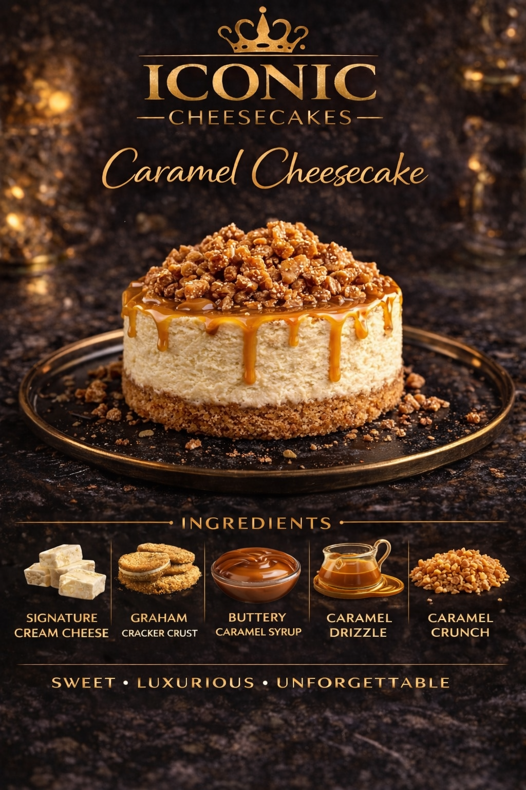 Carmel 4” Cheesecake