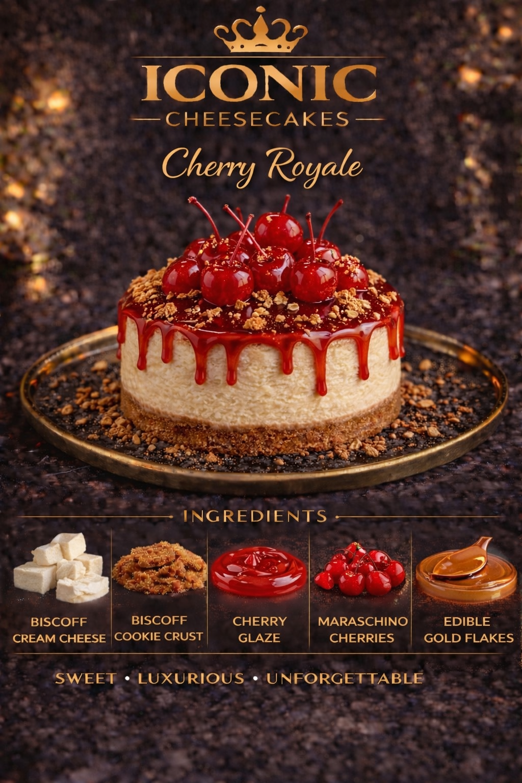 Cherry Royale 4” Cheesecake